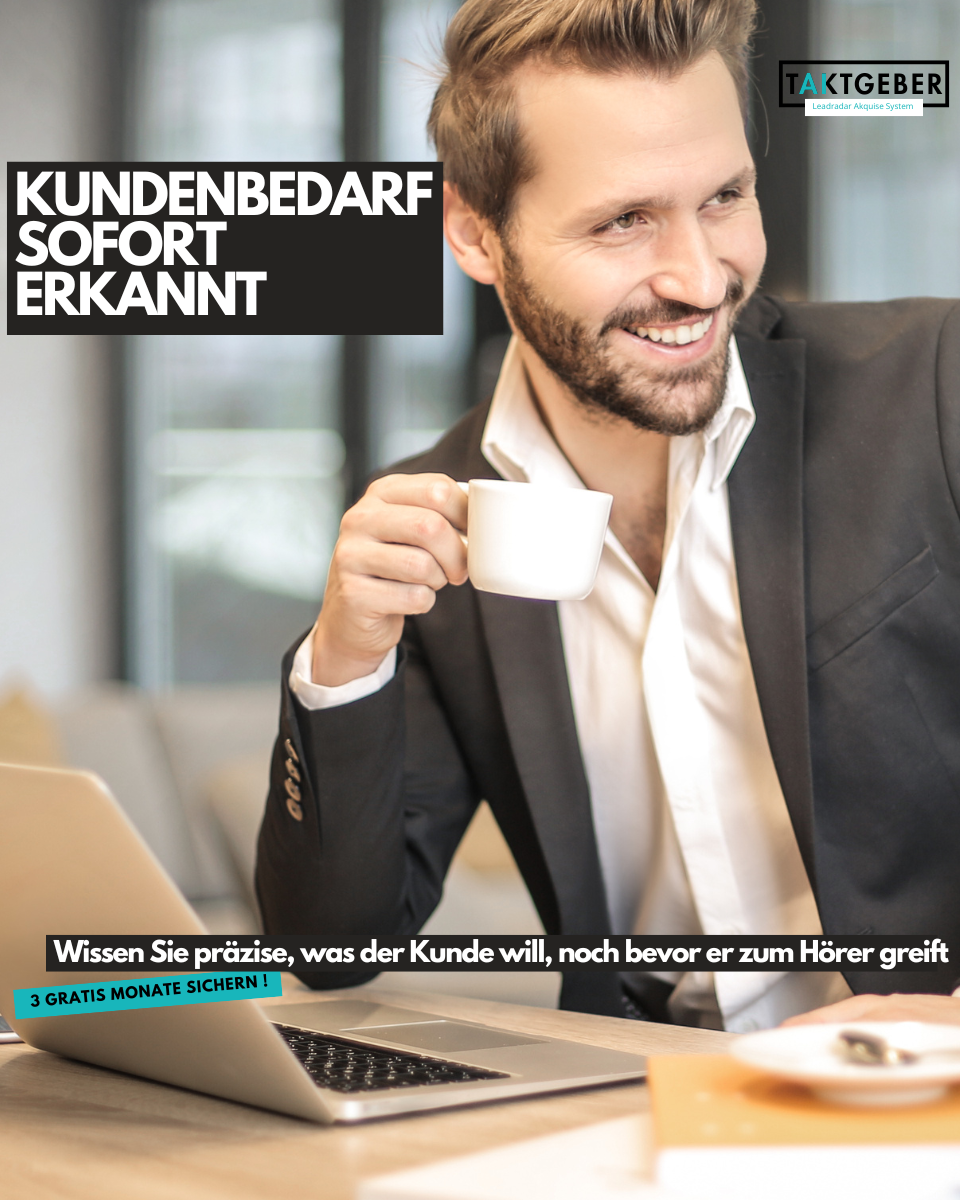 Kundenbedarf sofort ermittelt und abgeschlossen